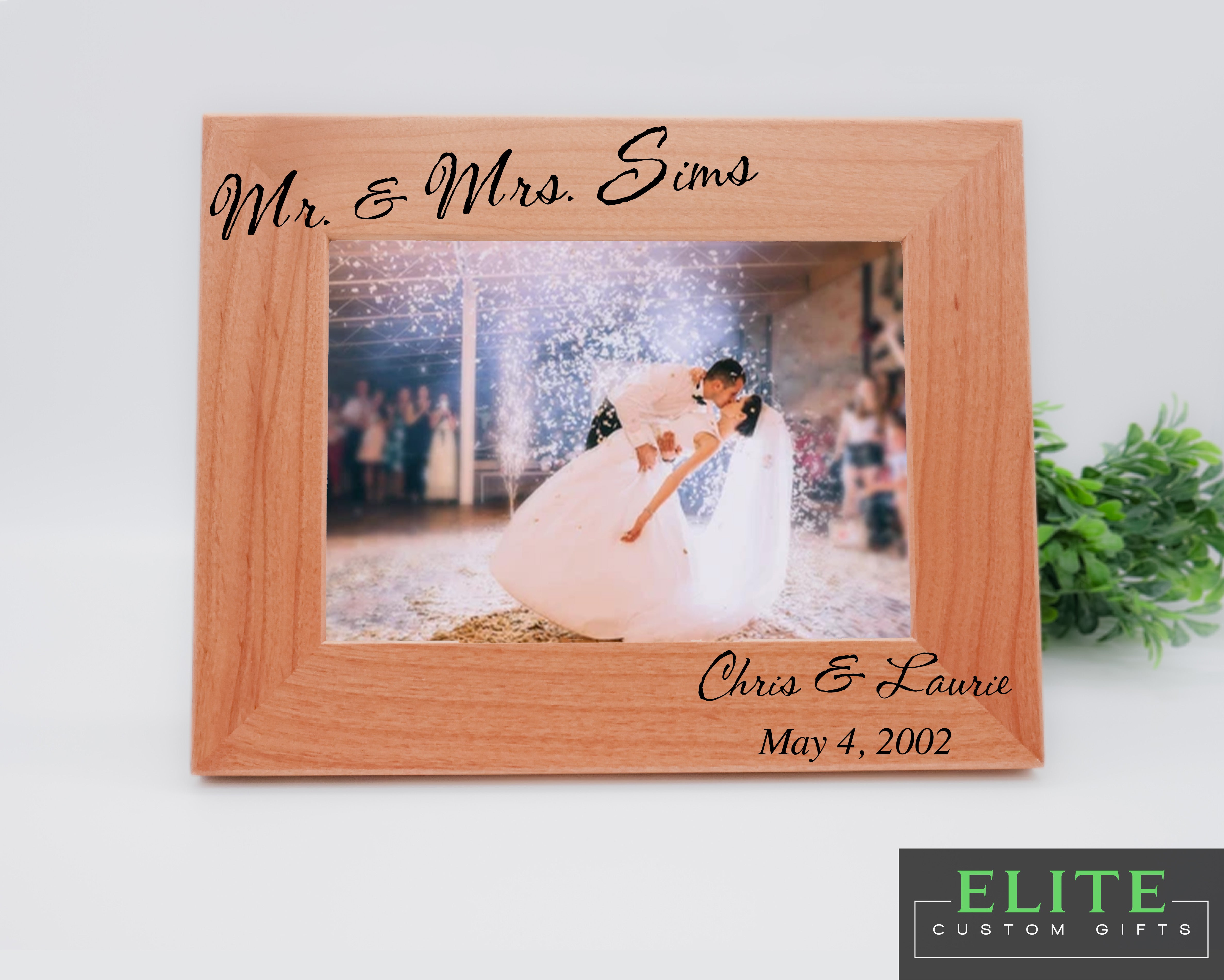 Mr & Mrs Engraved Photo Frame