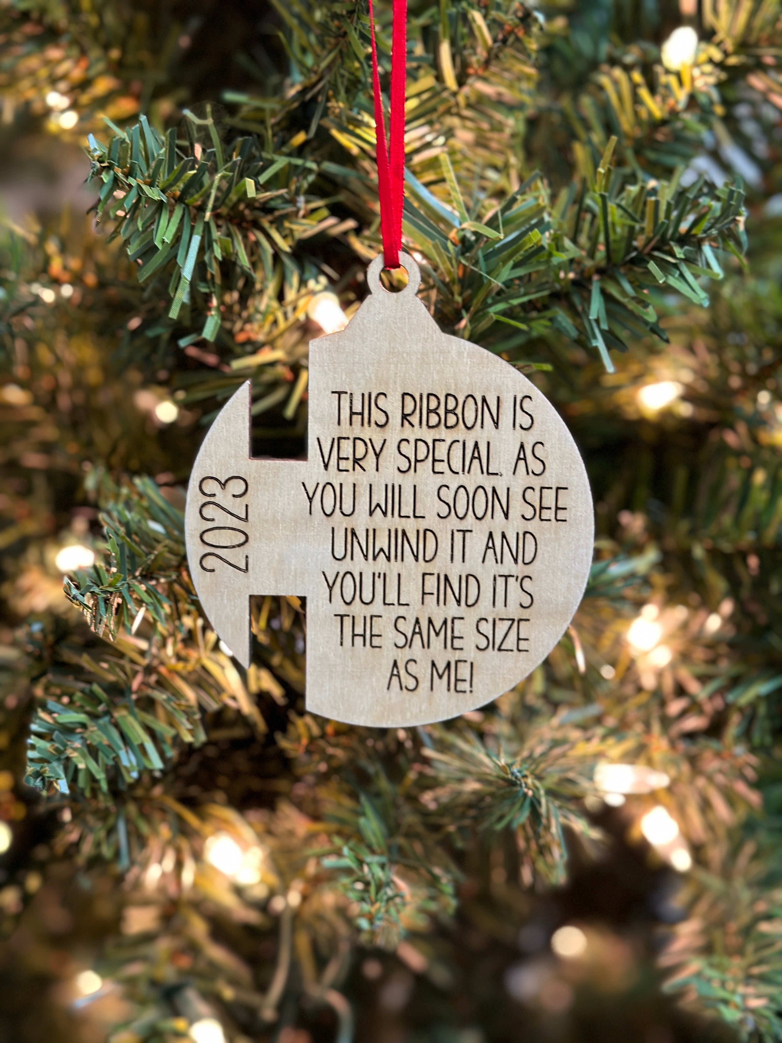 2023 Ribbon Height Christmas Ornament
